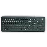 HP 150 Wired Keyboard - Full-Sized, Keyboard with Numeric Keypad - Silent-Touch Chiclet Keyboard - Ergonomic, Comfortable Des