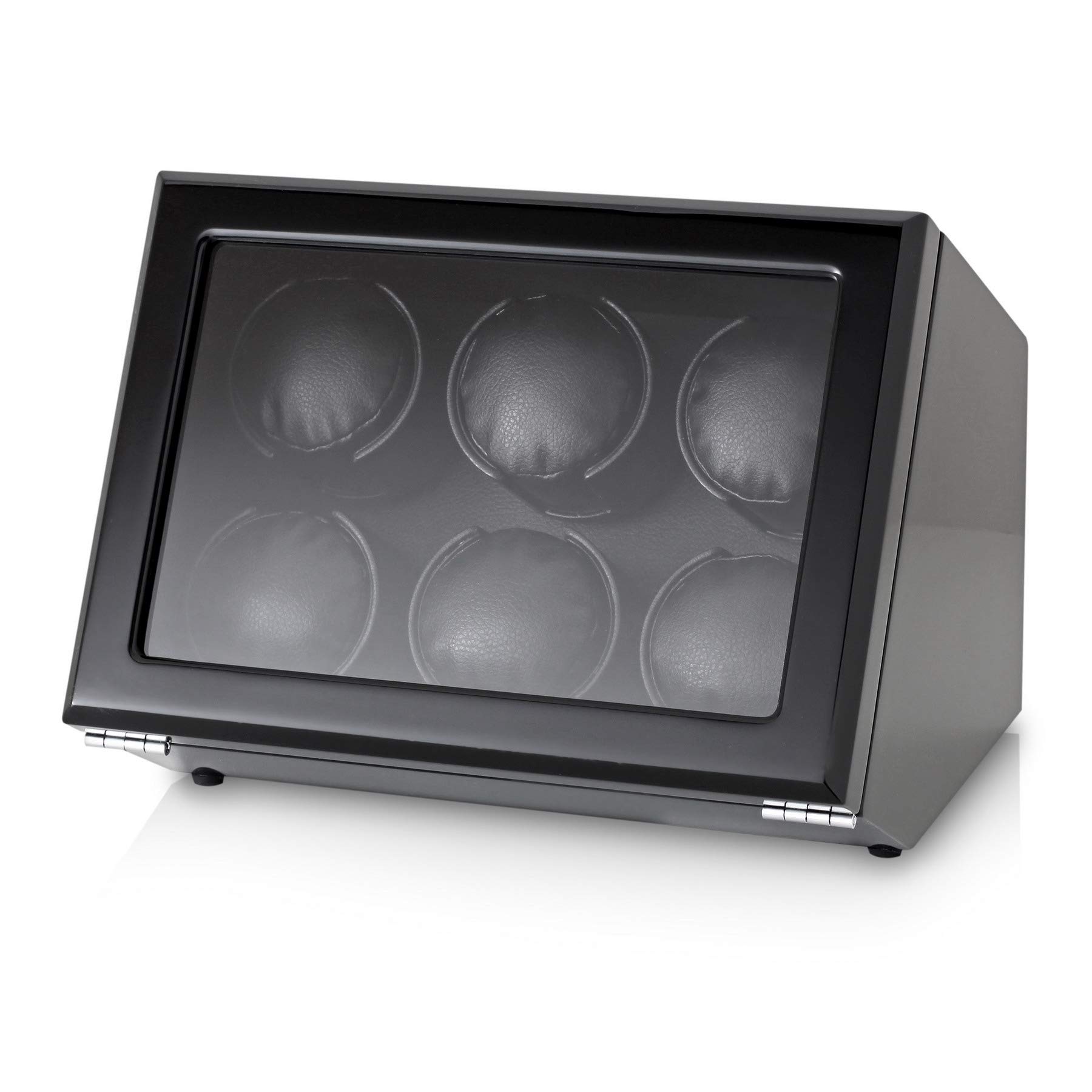 Leader WATCH WINDERS Watch Winder for 6 Automatic Watches with Motor-Stop and Battery Power Option