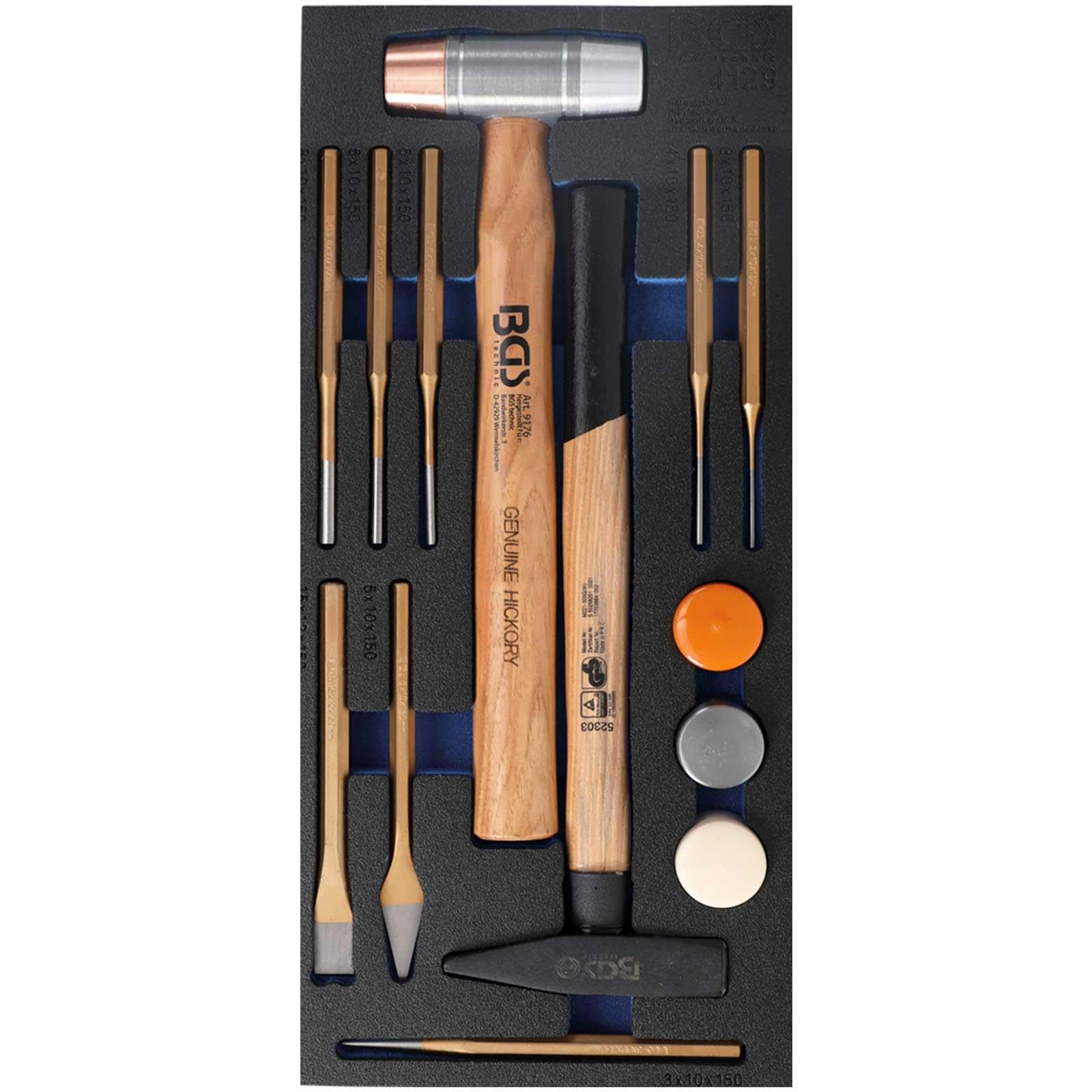 BGS 4129 | Tool Tray 1/3: Hammer and Chisel Set | 14 pcs.