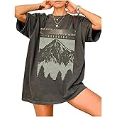 SOLY HUX Women's Oversized Graphic Tees Drop Shoulder Half Sleeve Loose Casual T Shirt Tops