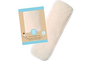 Charlie Banana Baby Super Absorbent Hemp Reusable and Washable Diaper Insert, One Size, 3-Pack, Small