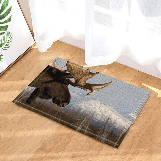 ZHWL6688 Weißer Schneeberg, Braunes Land, Graues Gras, Brauner