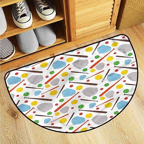 Amazon Com Dabuniu Welcome Door Mat Entrance Floor Mat Baseball