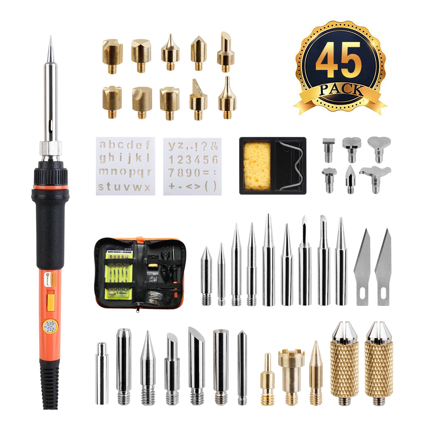 Wood Burning Kit Engraver Tool Set 60W Wood Burner Pen Tool Temperature