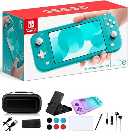 Amazon Com Newest Nintendo Switch Lite 5 5 Touchscreen Display Built In Plus Control Pad Family Christmas Holiday Gaming Bundle 802 11ac Wifi Bluetooth 4 1 Ipuzzle 9 In 1 Carrying Case Turquoise Computers Accessories