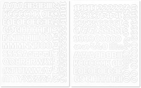 Graphic Products Permanent Adhesive Vinyl Letters And Numbers 75 Gothic White Amazon Co Uk Home Kitchen