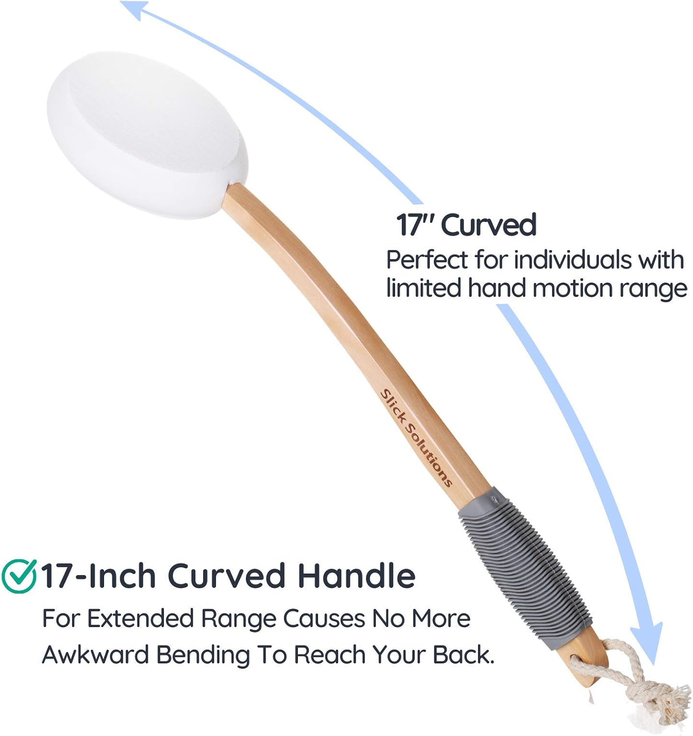 Slick- Lotion Applicator, 17 inch, Lotion Applicators for Your Back, Back Applicator for Lotion, Back Lotion Applicator Easy Reach Washable, Back Lotion Applicators, Back Self Tanner Applicator: Health & Personal Care