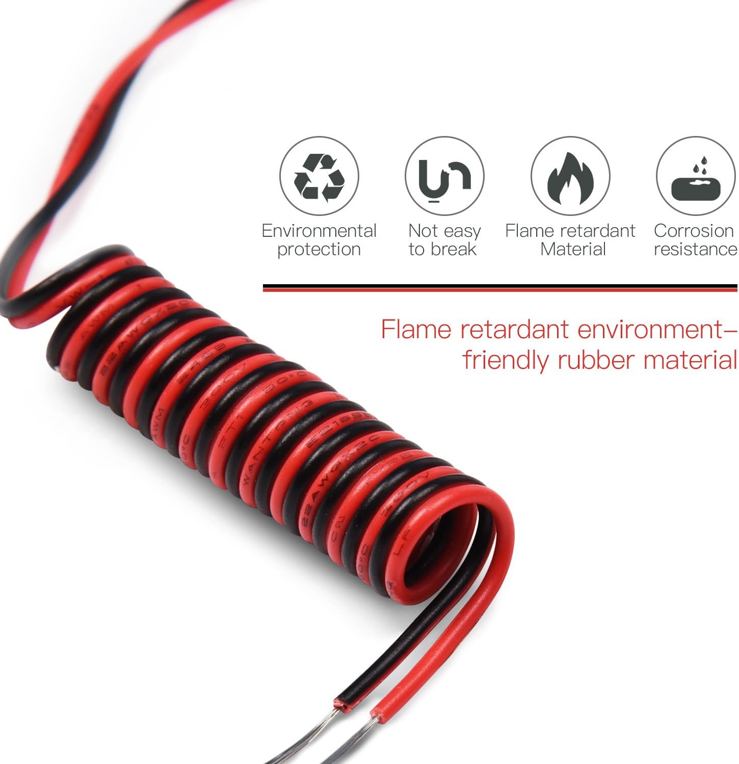 65.6ft Extension Cable Wire Cord JACKYLED 20M 22AWG Wire Cord for Led Strips Single Color 3528 5050 - - 