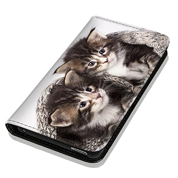Hülle Galaxy S6 Hülle Samsung S6 G920 Schutzhülle Handyhülle Flip Cover Case Samsung Galaxy S6 G920 Om1046 Katze Katzen Baby Kätzchen Süß