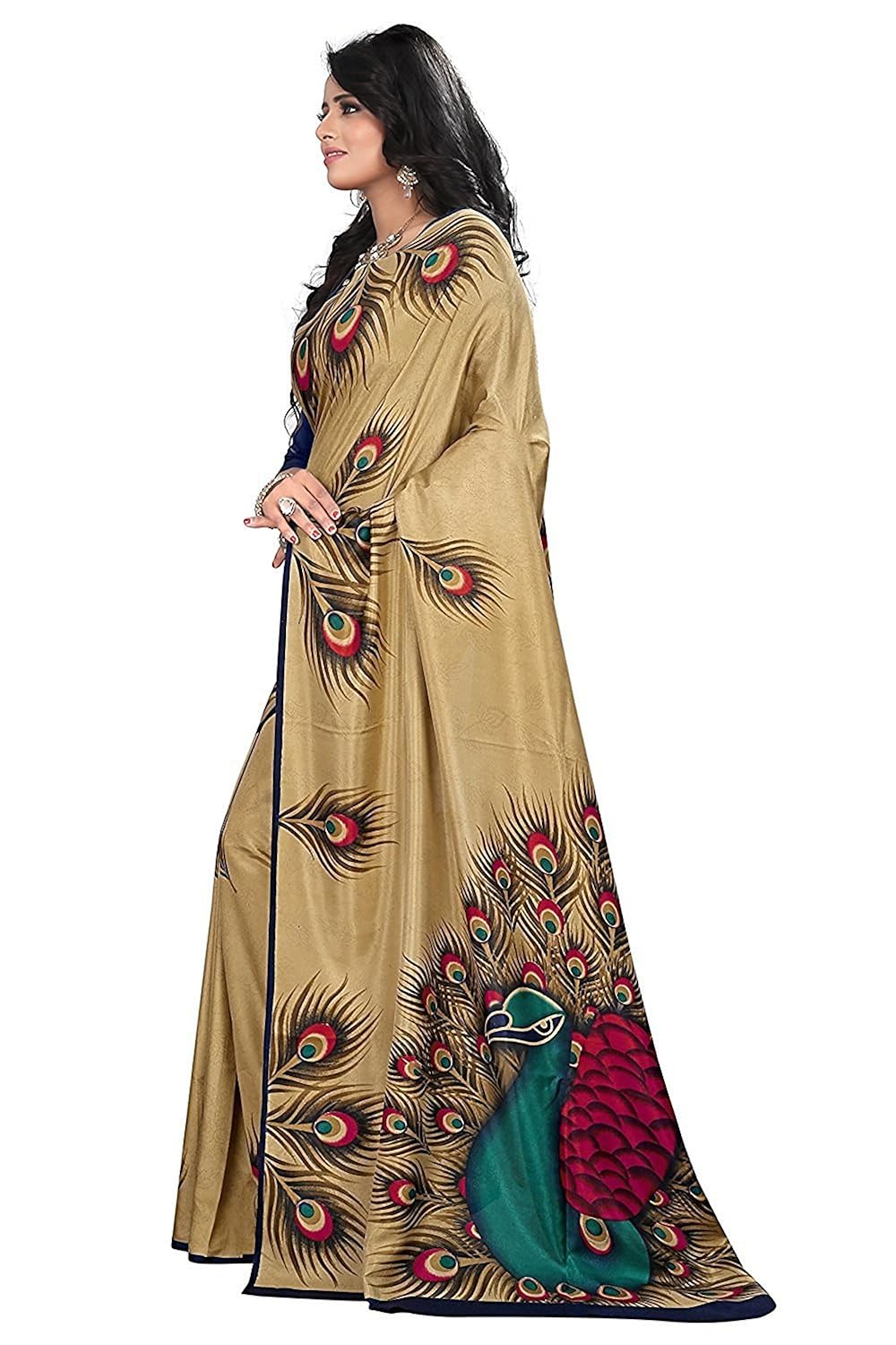 j b fashion silk saree with blouse piece