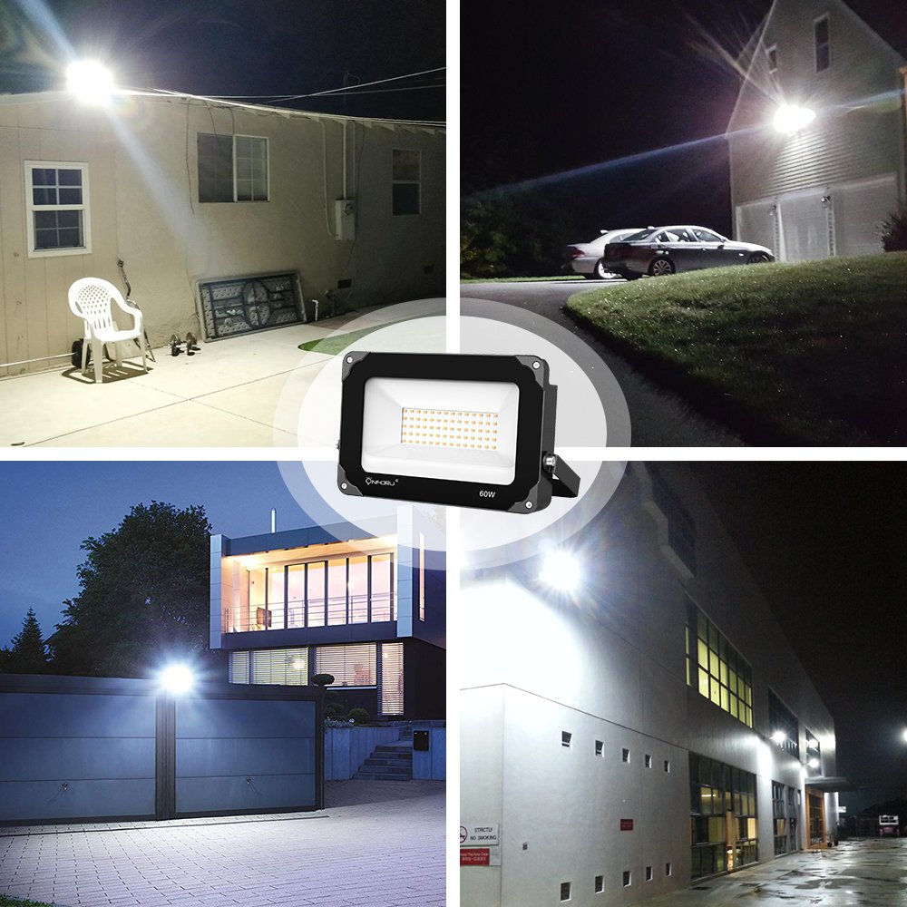 Onforu 2 Pack 60W LED Flood Light, 6000lm Super Bright Security Lights, 5000K eBay