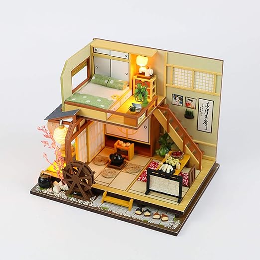 Amazon.com: QYQCX - Casa de muñecas japonesa, modelo arquitectónico montado, artesanía, decoración del hogar, regalo de cumpleaños: Home \u0026 Kitchen