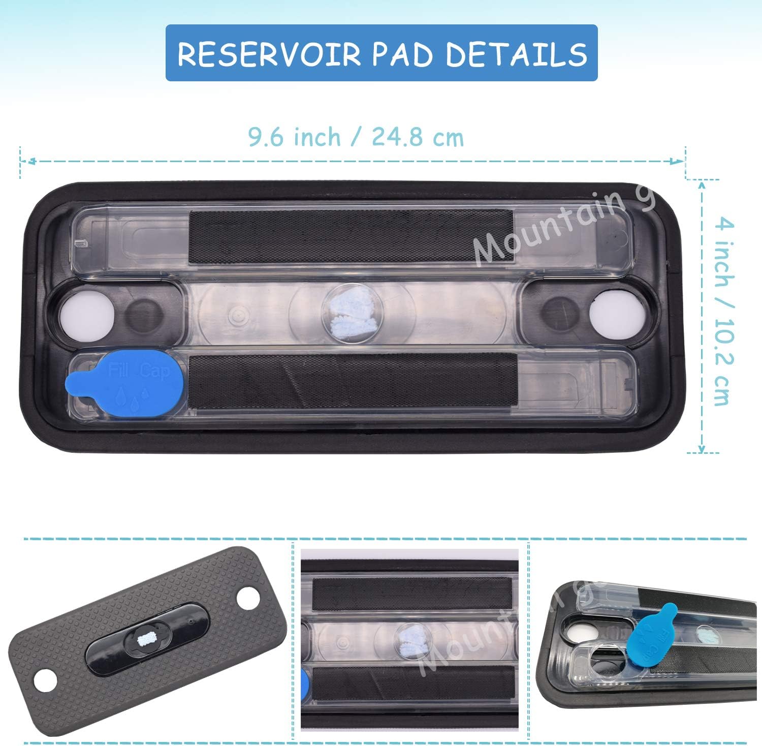 Replacement Parts Kit - Reservoir Pad 5 PCS Washable Mops 5 PCS Wick Caps for iRobot Braava 320 380 Mint 4200 5200 Mopping Robot - Vacuum Cleaner Replenishment Reservior Mop Wick Accessories -