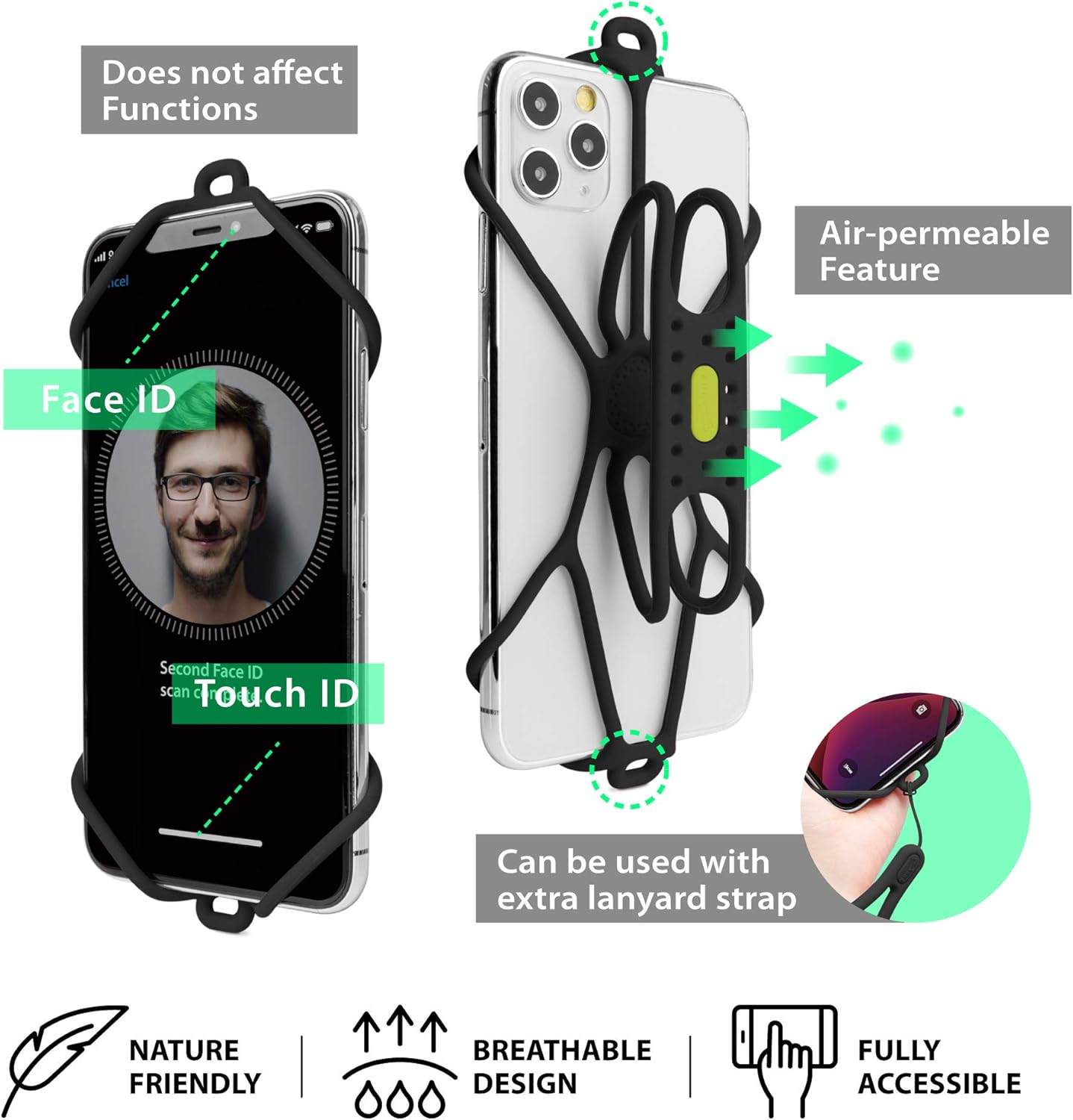 BoneRun Tie HandHeld, Phone Holder with Wrist Lanyard - Image 5