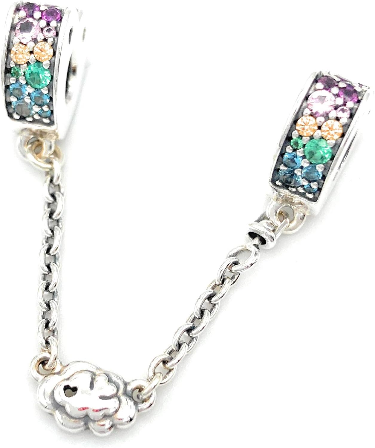 PANDORA MultiColor Arcs of Love Safety Chain Jewelry