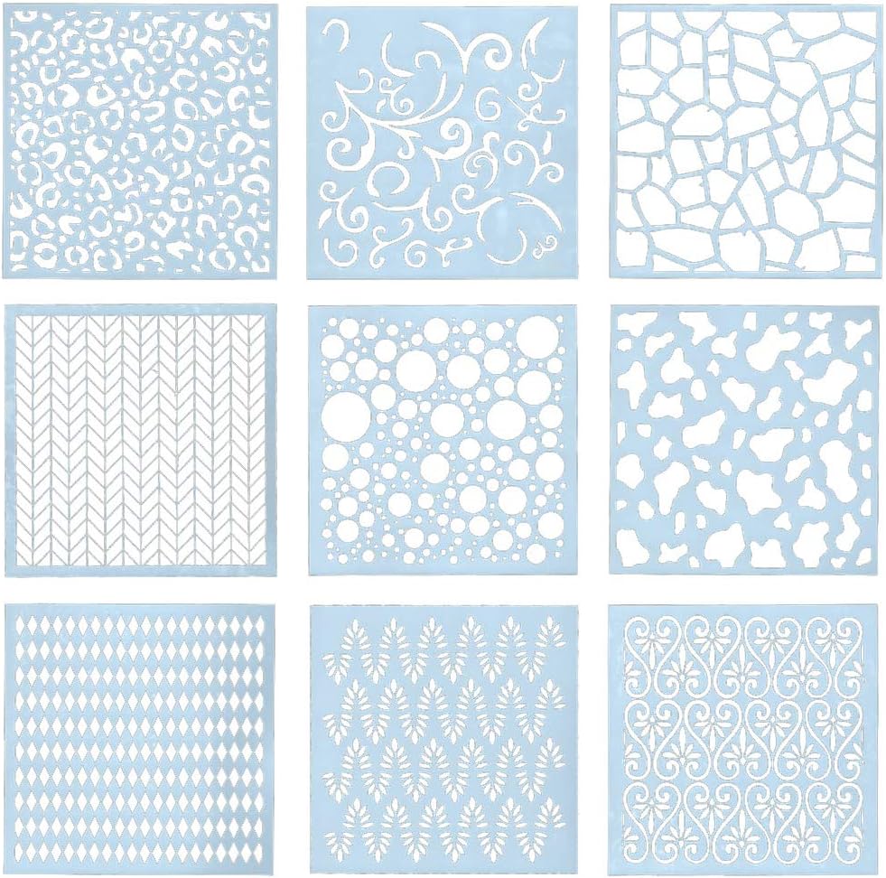 Journal Template, 9 Pieces Geometric Art Templates, Mandala Stencils Set, Journal Stencils Set