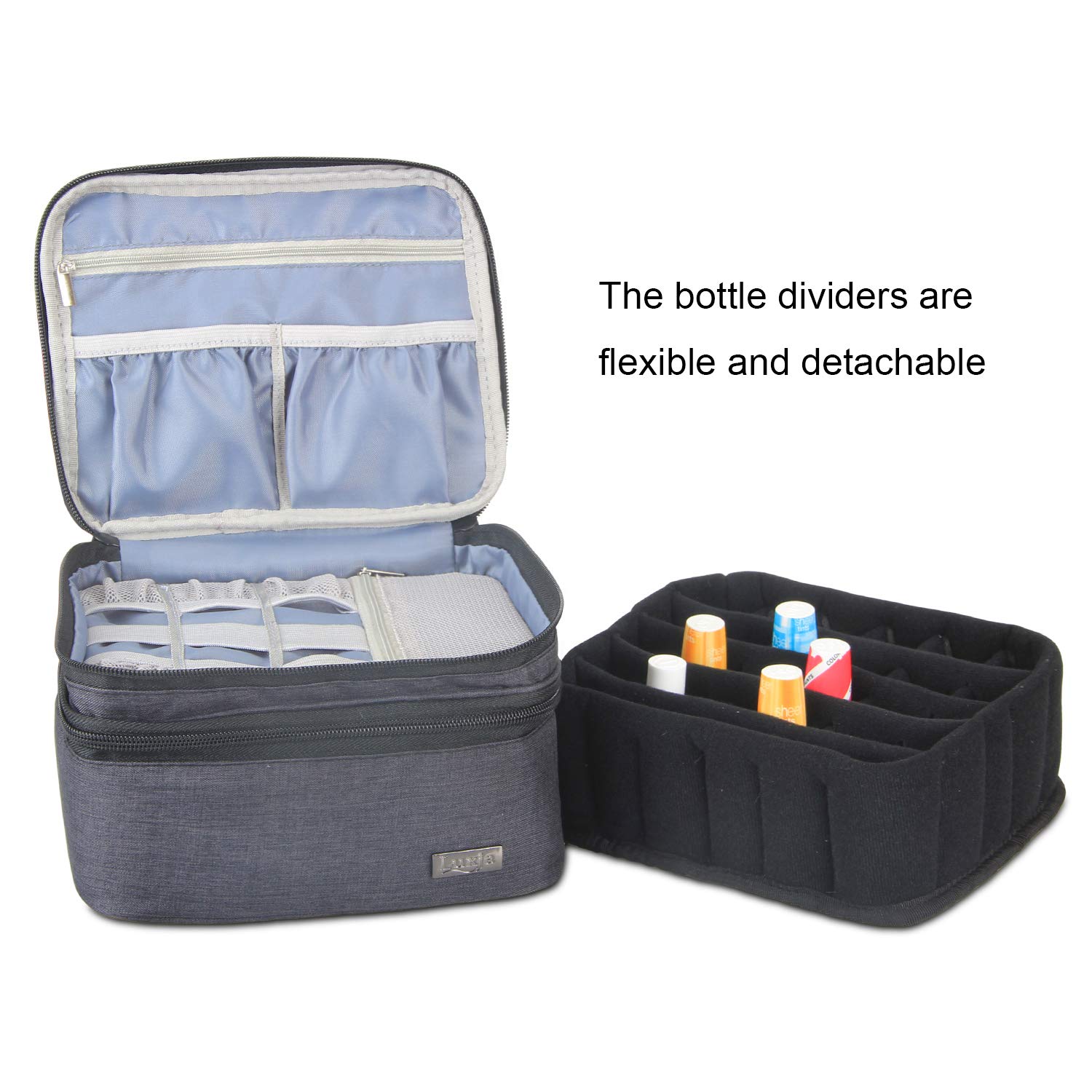 Luxja Nail Polish Carrying Case Holds 20 Bottles (15ml 0.5 fl.oz