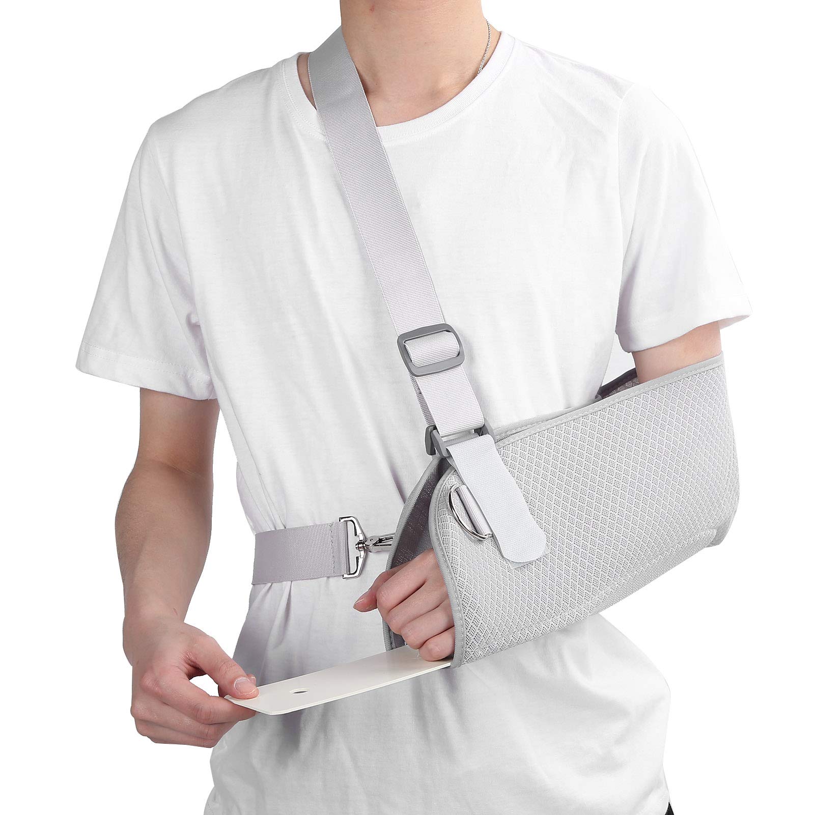 Arm Sling - Shoulder Immobilizer Medical Support Strap, Breathable Arm Sling, Arm Sling for Broken Fractured Arm Elbow Wrist, Adjustable Shoulder Rotator Cuff Support Brace, Left and Right Arm