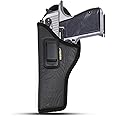 IWB Gun Holster for Magnum Research Dessert Eagle .50 / .50AE / .357 / .44 Caliber 6" Barrel by Houston - ECO Leather Concealed Carry Soft Material - Suede Interior for Maximum Protection (Left)