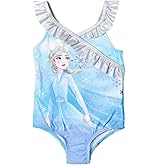Disney Frozen Girls UPF 50+ One Piece Bathing Suit Toddler to Big Kid Sizes (2T - 10-12)