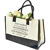 Contia Friendship Gifts for Women Best Friend - Our Laughs are Limitless, Our Memories are Countless, Our Friendship women tote bag