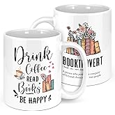 Bgsnbsha Book Mugs for Book Lovers, Gifts for Books Lovers Women, Books Club Gift Ideas, Librarian Reader Gift for Bookworms, Reading Themed Coffee Mugs 11oz