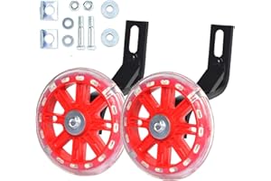 Mehome Flash Bike Training Wheels for 12 Inch. Training Wheels for Kids Bike is Heavy Duty. Bicycle Training Wheels is Suitable Single Speed Kids Bike