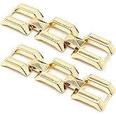 Jacob Bicerri Metal Shoe Buckle - 2.9 Inch (74mm) - 2 Pcs - Gold Metal Shoe Buckle Shoelace Clips Metal Hinged Equestrian Buckles For Craft & Sewing Project BG1802