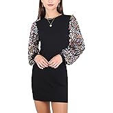 Anna-Kaci Womens Long Sleeve Sequin Party Bodycon Dress Cocktail Sparkle Wedding Evening Clubwear A Line Mini Short Dress