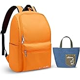 OMOUBOI Casual Daypacks Superbreak Backpack 14 inch Laptop Backpack for Women & Men Fits Tourism Business (Orange)