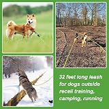 Vivifying Reflective Floating Long Dog Lead 10M 32ft Green with Soft Handle view 4