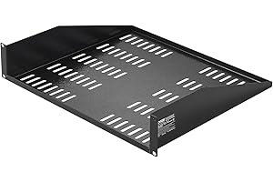 VEVOR 2U Server Rack Shelf, Universal Vented Rack Mount Cantilever Tray for 19 inch Network Equipment Rack & Cabinet, 16" Dee