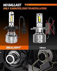 SEALIGHT H4/9003/HB2 Bulbs 38000LM Super