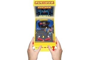 Pac-Man: Mini Arcade Pinball - Deluxe Collector Series, Lights & Sounds, Classic Tabletop Game, Skill Shot Challenges, Licens