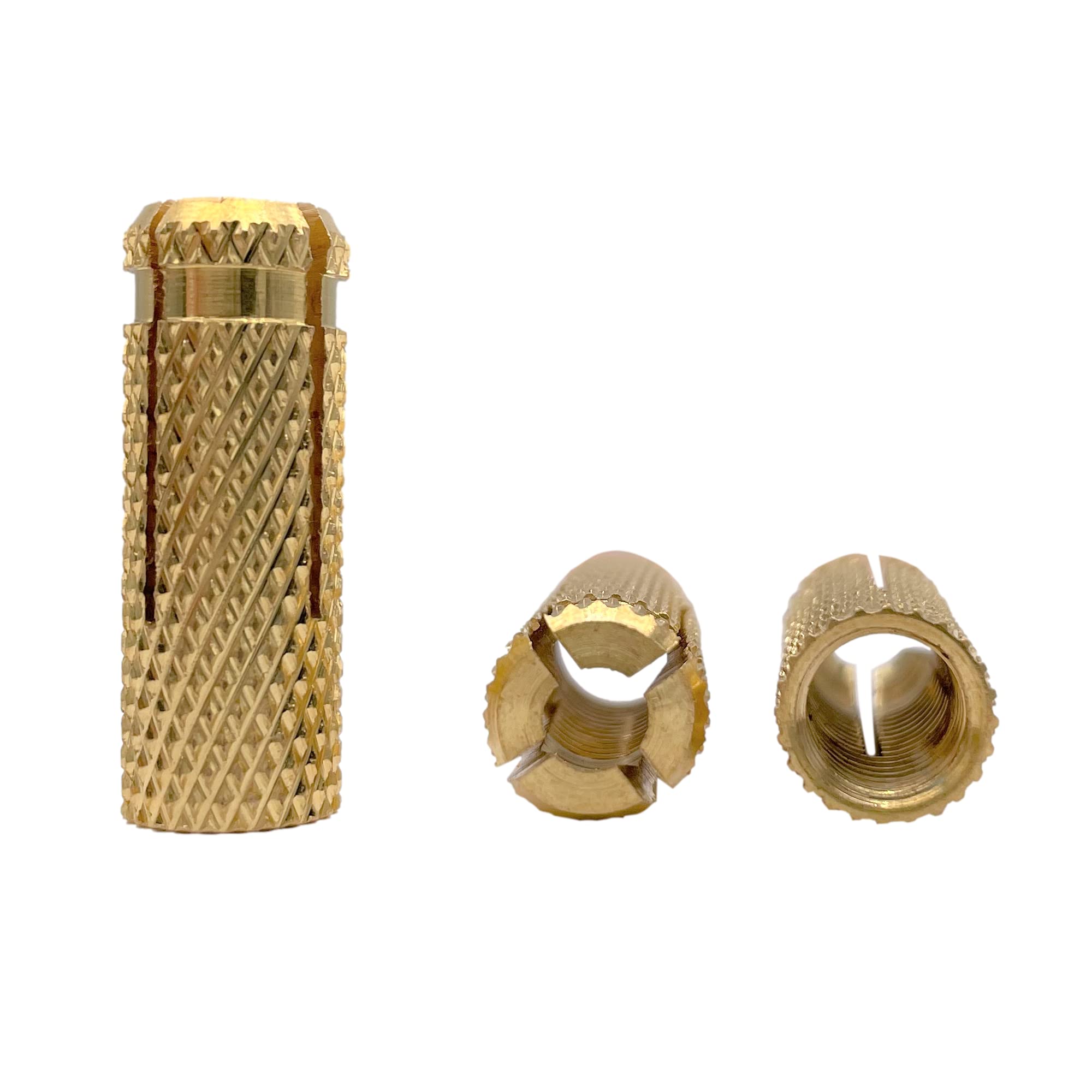 (Pack of 150 pcs) Brass Drop In Anchors M8 x 28 mm, Expansion Bolt Sleeve, Concrete Masonry Brick Anchor, Expansion Dowels (150, M8 x 28 mm)