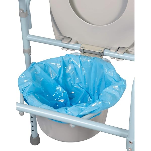 CAREX COMMODE LINERS, 42 LINERS – FITS MOST COMMODES, WITH ABSORBENT POWDER, HOLDS 2 QUARTS LIQUID, DISPOSABLE AND HYGIENIC, 7 TOILET LINERS/BOX, PACK OF 6