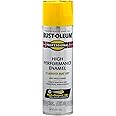 Rust-Oleum 7543838 Professional High Performance Enamel Spray Paint, 15 Oz, Gloss Safety Yellow