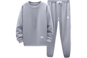 YOLAI Sweatsuits for Men Women 2 Piece Waffle Jogging Tracksuit Hoodie and Sweatpants Set Casual Long Sleeve Lounge Outfit