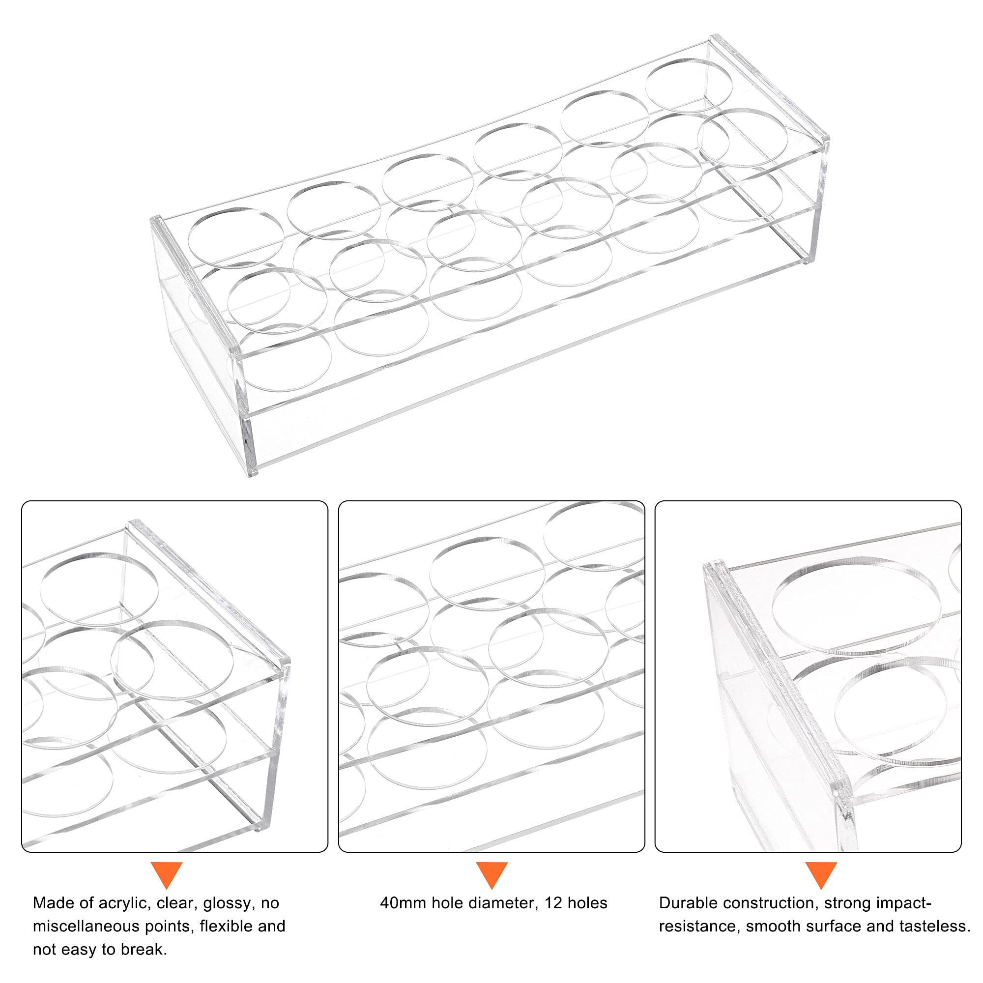 MECCANIXITY 32-Well Lab Tube Rack - Double Panel Holder For 0.5/1.5/2ml Tubes (Blue PP Material)