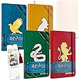 Harry Potter Journal Set ~ 4 Pack Notebook Diaries: Hogwarts Houses Gryffindor Slytherin Ravenclaw Hufflepuff, More | Harry Potter Stationery Bundle