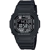 Casio G-Shock GWM5610U-1B Men's Tough Solar Atomic Digital Watch, Multi-Band 6 Radio Controlled, 200M Water Resistant, Shock Resistant, LED Backlight, Black Resin Strap