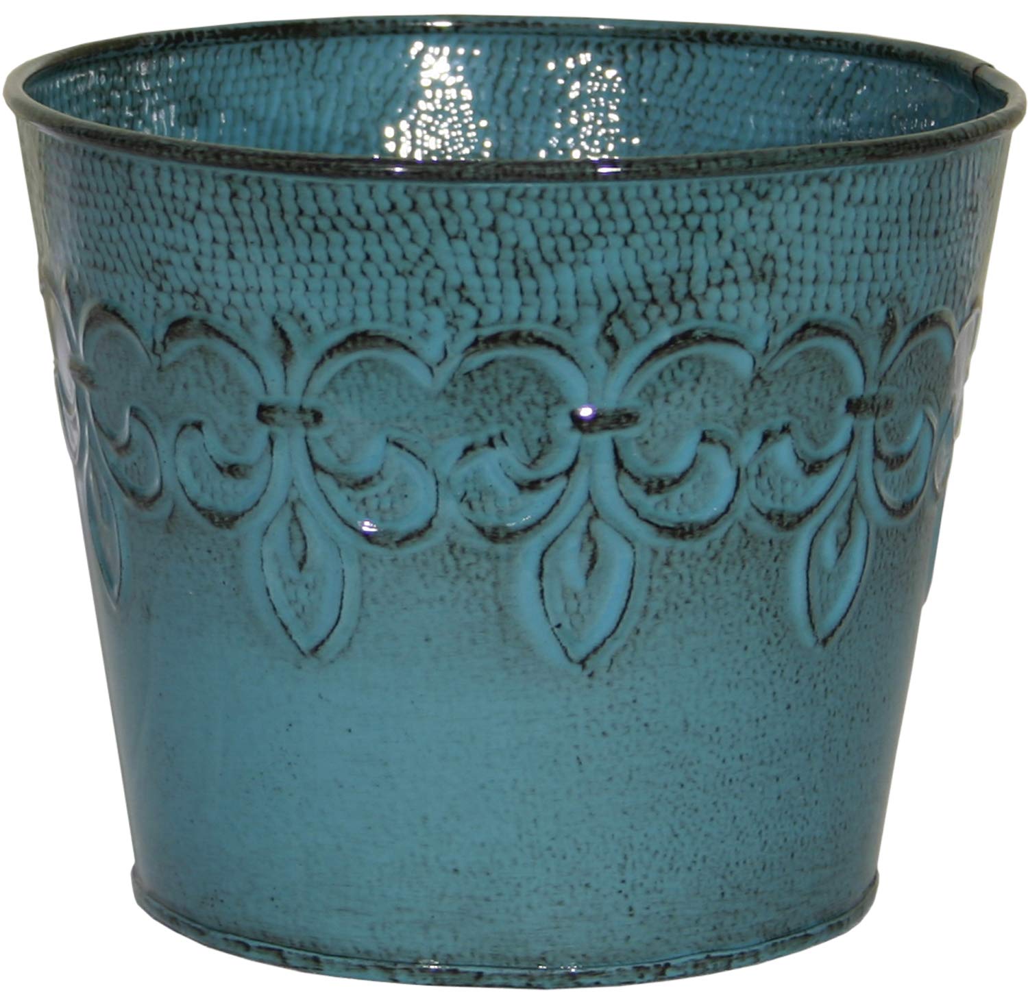 Robert Allen 8 inch Color Planter, Clay, Surf Blue