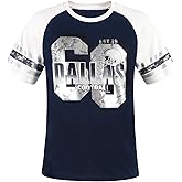 Simapak Mens Football Fans Athletic City Raglan T-Shirts - White & Navy