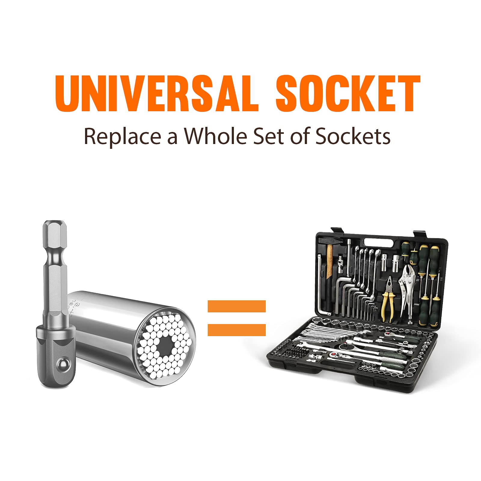 HANPURE Stocking Stuffers for Men & Women - Cool Stuff Magnetic Ratchet Screwdriver Set with Power Drill Adapter - Super Universal Socket Grip Gadgets for Him & Her