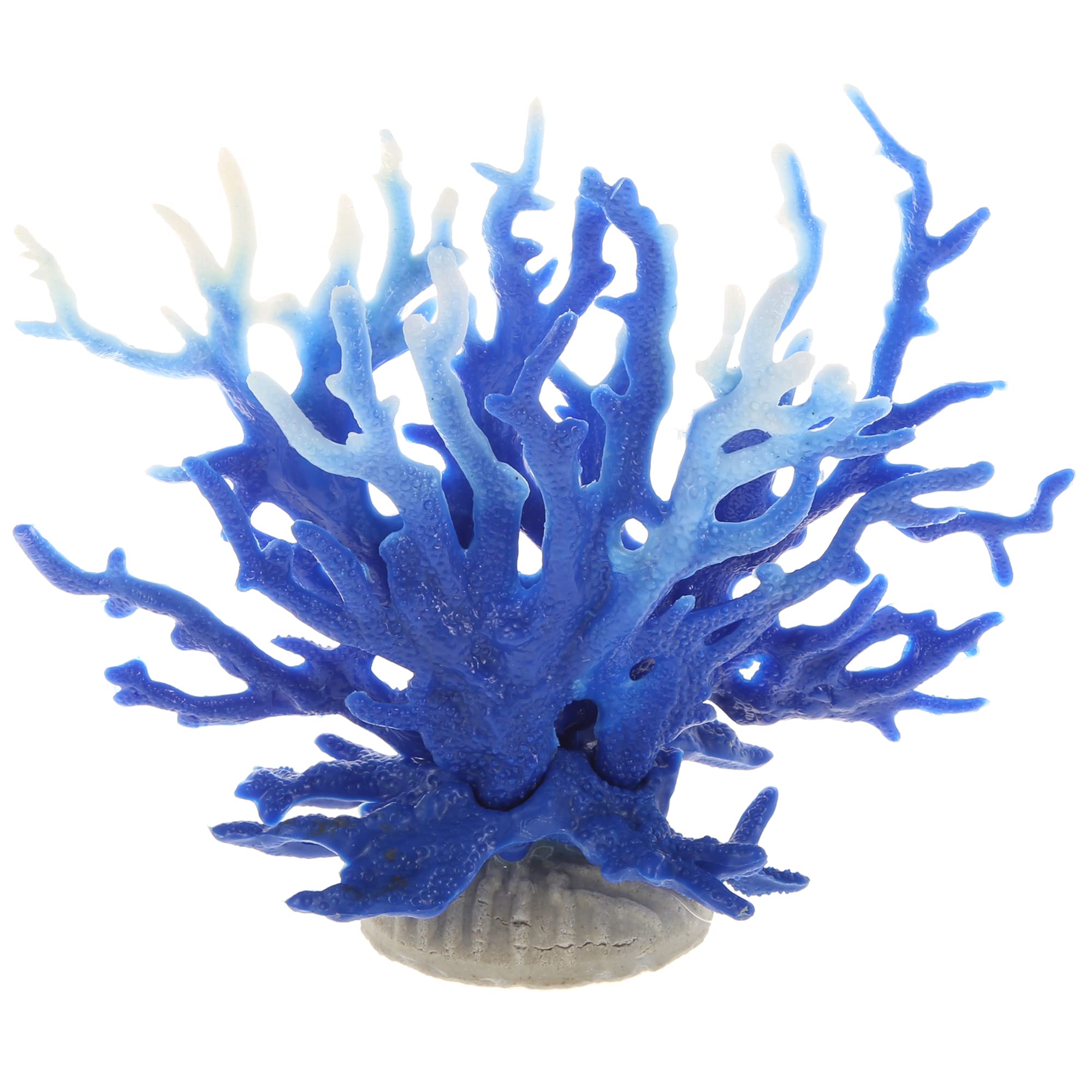 VOCOSTE Coral Reef Decor, Mini Faux Coral Decor for Aquarium Decorations, Blue White,6.5"x5.83"