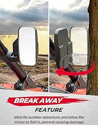 KEMIMOTO UTV Mirrors UTV Side Mirrors Fits 1.6 inch