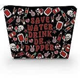 Livel lhood Vodka Drinker Makeup Bag Portable Organizer Bag Travel Toiletry Zipper Pouch Sodapepper Cro Cosmetic Bag for Women Birthday Gifts