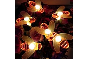 AMANTS01 Honeybee Fairy String Lights,40 LED 14Ft Honeybee Battery Power Led String Lights for Party,Wedding,Xmas,Decoration,Gardens,Patios
