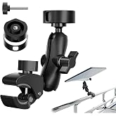 FIUTY for 2026/2025 Starlink Mini Clamp Mount and 2024 Pipe Adapters, Born for Starlink Mini Pipe Adapter and Flat Mount for RV/Pole/Yacht/Camper/Guardrails, 2 in 1 Design