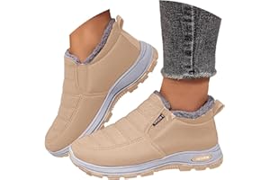 Winter Boots for Women Waterproof Snow Boots Warm Fur Lined Ladies Ankle Booties Comfortable Slip On Winter Shoes Outdoor Sne